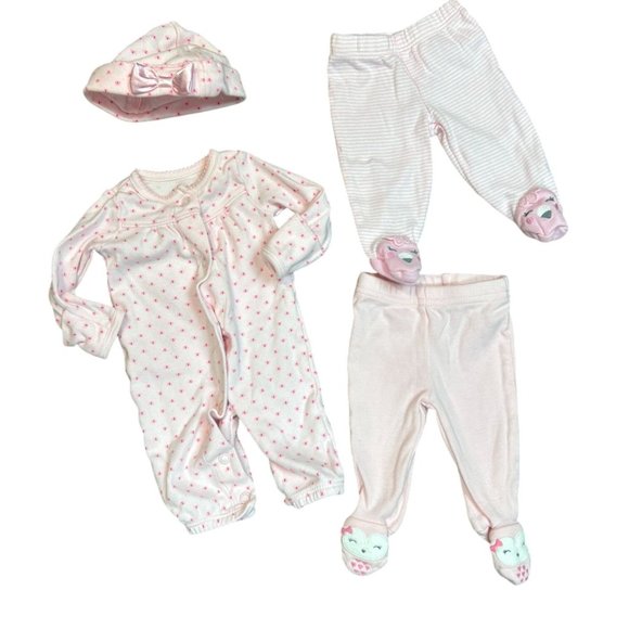 (5 for $25) Carter's Precious First Preemie 4 Piece Set for‎ Girls - Picture 1 of 11